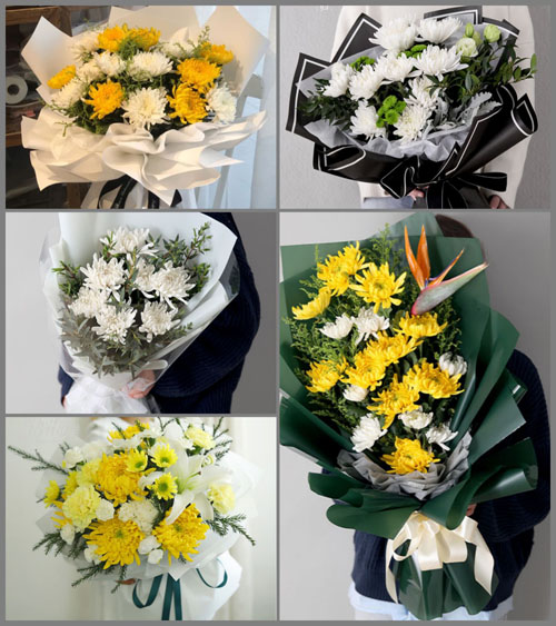 贵州六盘水盘县保田镇茅草坪村白事花束代送